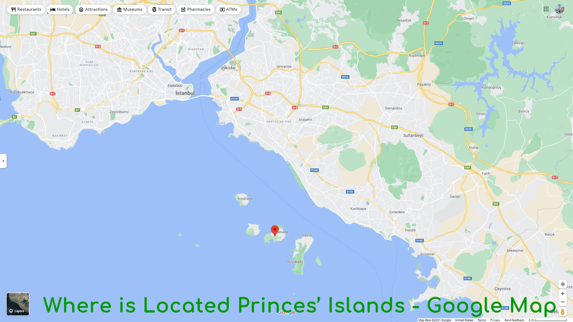 Where is Located Princes Islands   Google Map